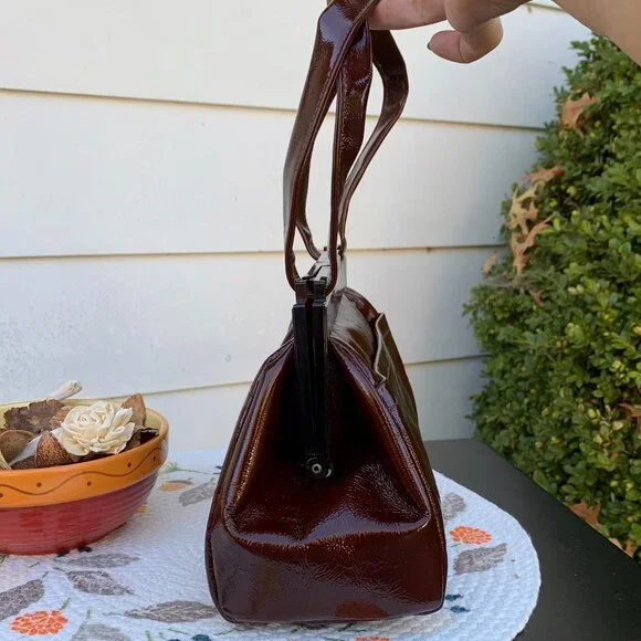 Vintage Ruth Saltz Leather Satchel Purse - Picture 4 of 12